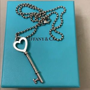 Sold ** Tiffany & Co Key Pendent and Ball Chain SS